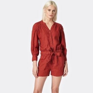 NWT Joie Linen Button Down Romper